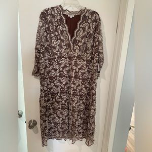 Kiyona Plus stretch lace scallop dress